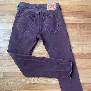 Levi's Women’s Dark/ Maroon Brown Straight Jeans